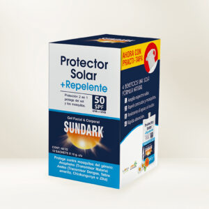 Protector Solar Sundark SPF 50+ con Repelente – Display x8 sachets de 10 g (80 g)